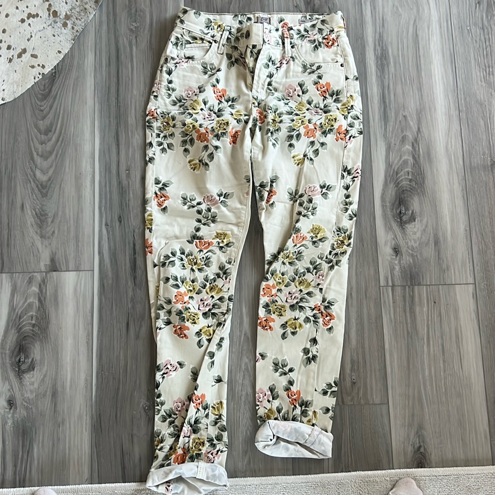 Citizens of Humanity floral skinny jeans. Size 25.